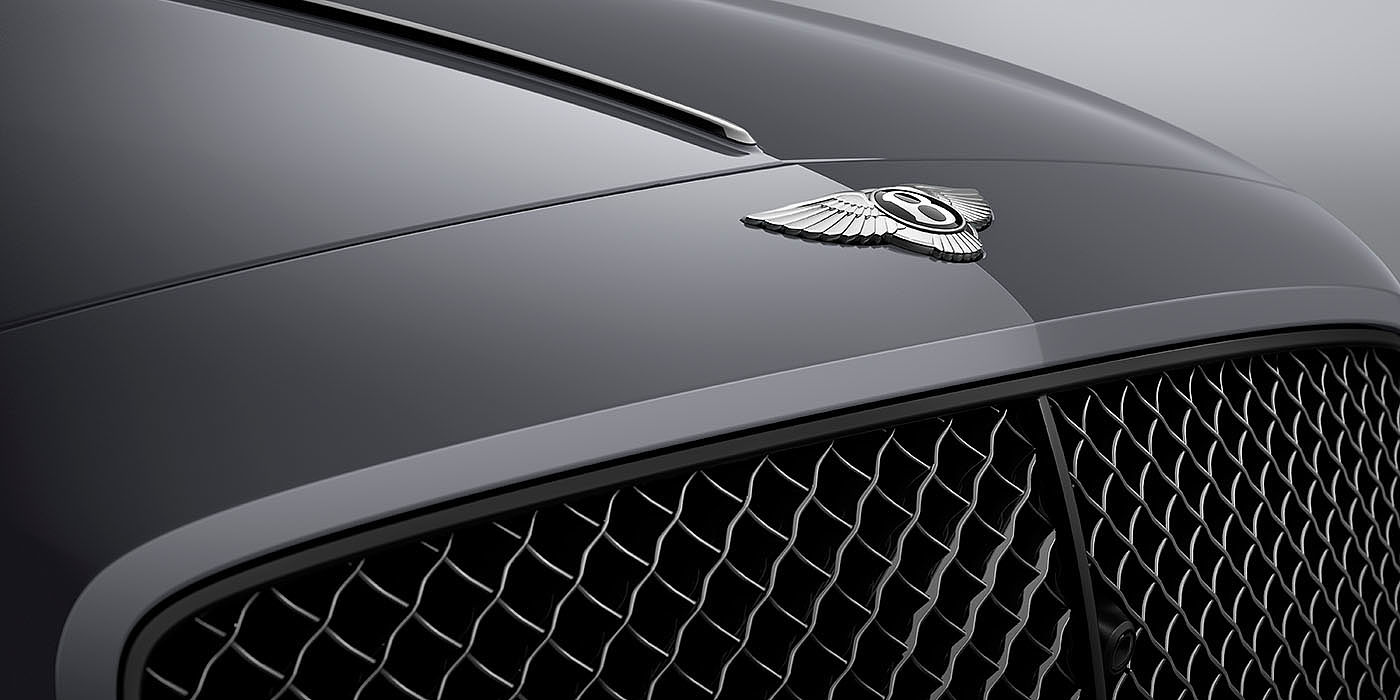 宾利东莞 Bentley Flying Spur S Cambrian Grey colour, featuring Bentley insignia and assertive matrix front grillle